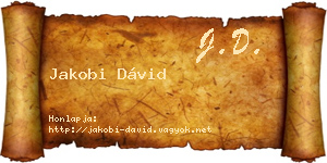 Jakobi Dávid névjegykártya